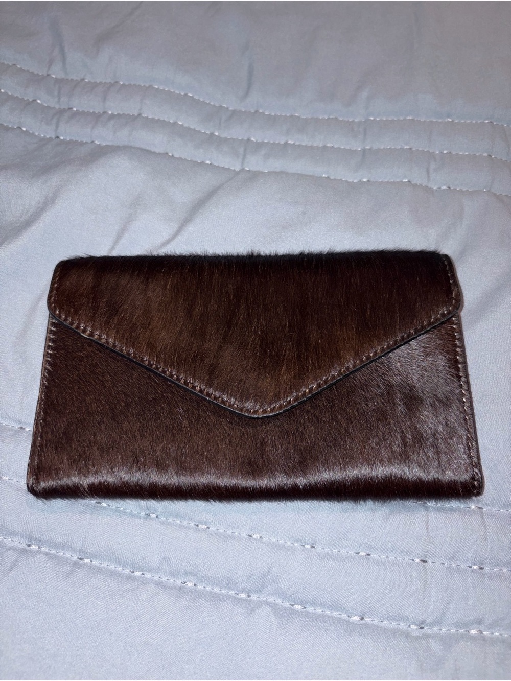 Baalay new Brown Haircalf Envelope Clutch long wallet